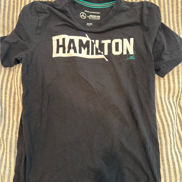 Lewis Hamilton Black T-Shirt size XS Mercedes Petronas F1 Formula One - Picture 2 of 4